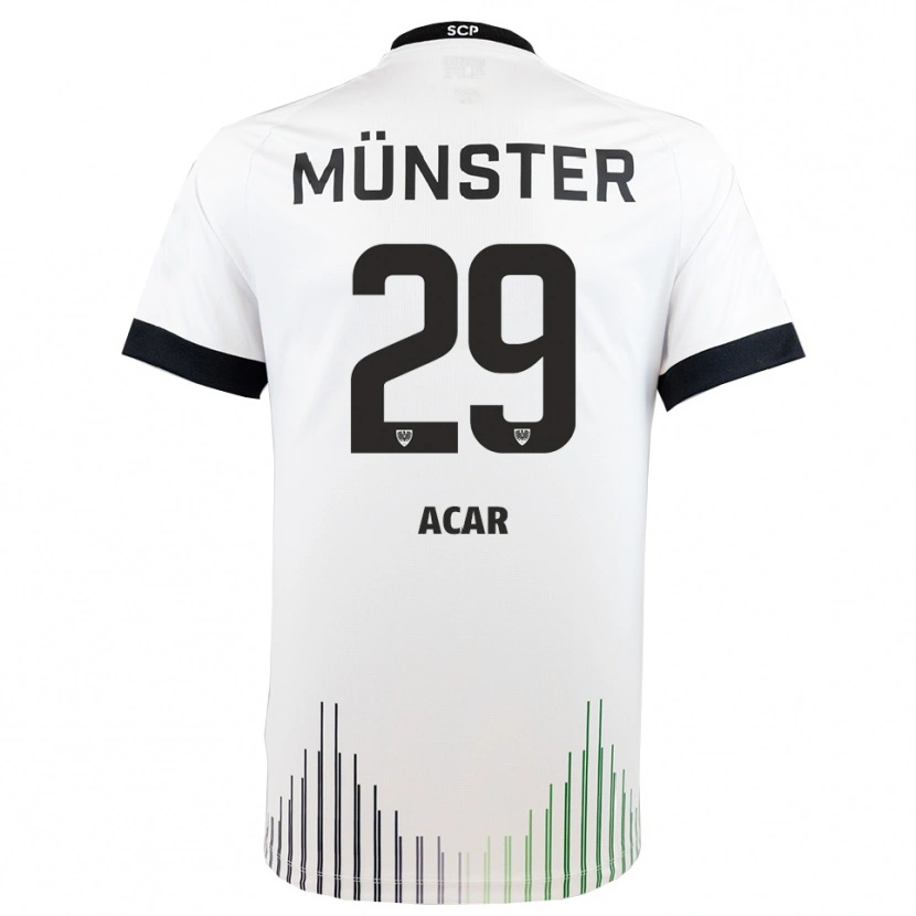 Danxen Kinder Ryan Acar #29 Weiß Schwarz Auswärtstrikot Trikot 2025/26 T-Shirt