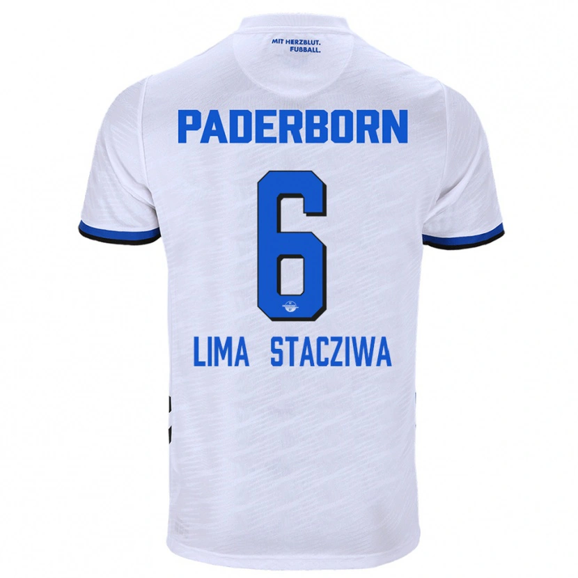 Danxen Kinder Neo Lima Stacziwa #6 Weiß Blau Auswärtstrikot Trikot 2025/26 T-Shirt