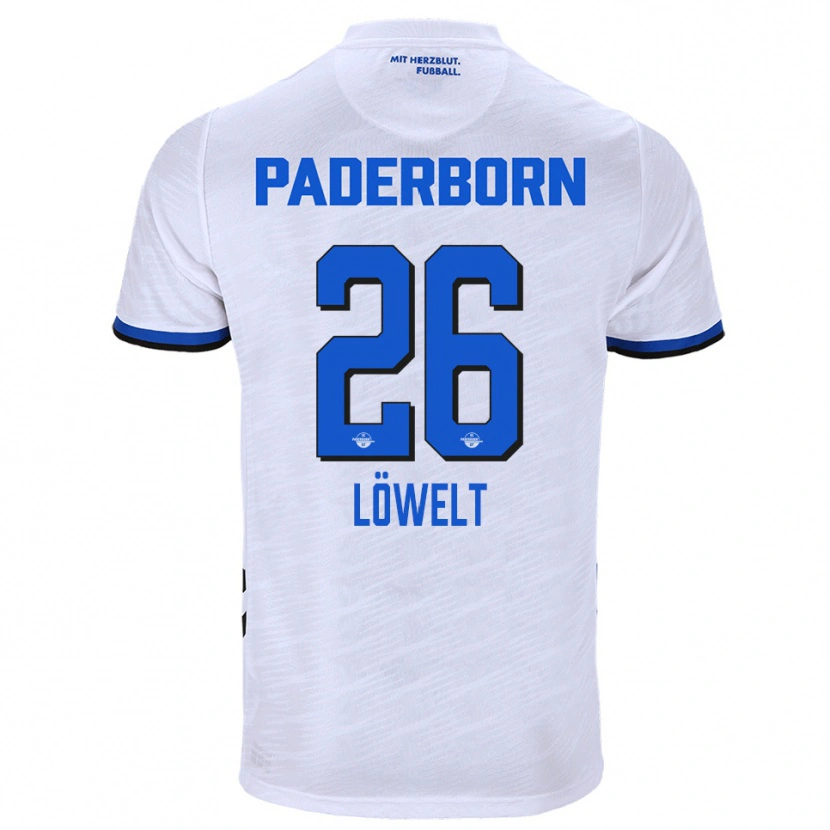Danxen Kinder Luca Löwelt #26 Weiß Blau Auswärtstrikot Trikot 2025/26 T-Shirt