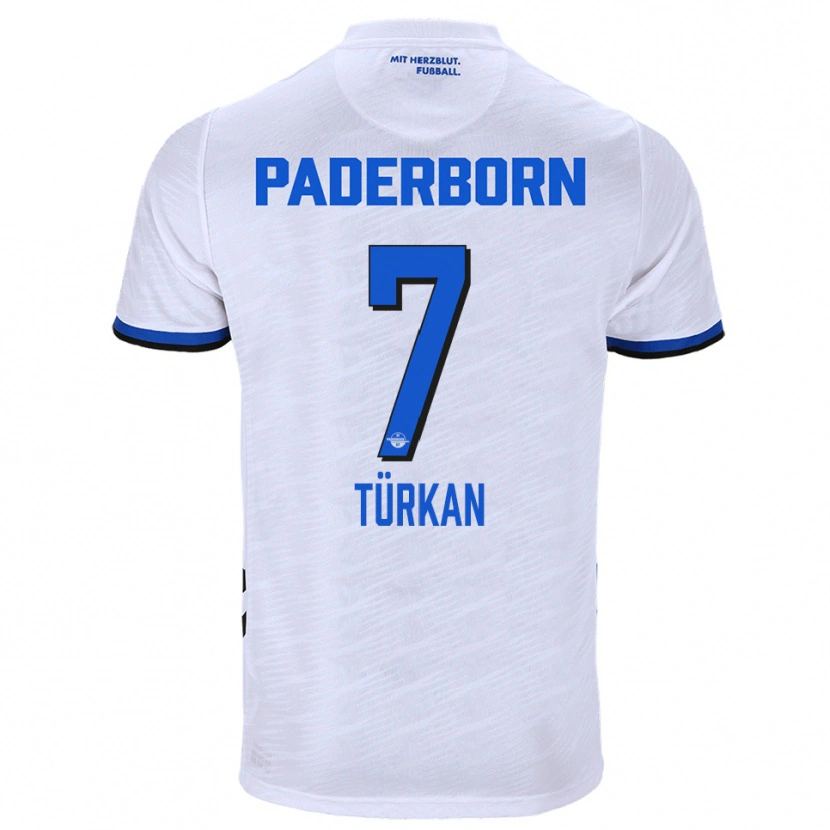Danxen Kinder Semih Türkan #7 Weiß Blau Auswärtstrikot Trikot 2025/26 T-Shirt