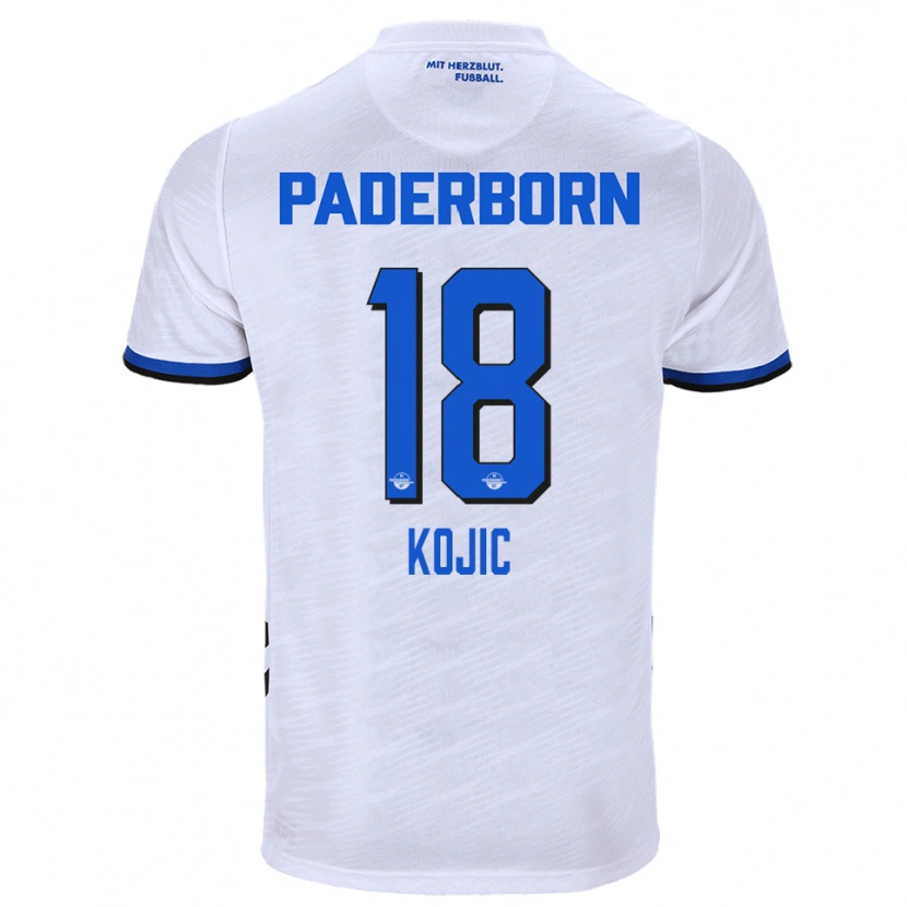 Danxen Kinder Stanko Kojic #18 Weiß Blau Auswärtstrikot Trikot 2025/26 T-Shirt