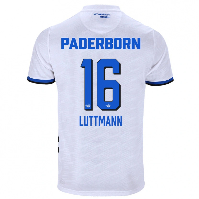 Danxen Kinder Magnus Luttmann #16 Weiß Blau Auswärtstrikot Trikot 2025/26 T-Shirt