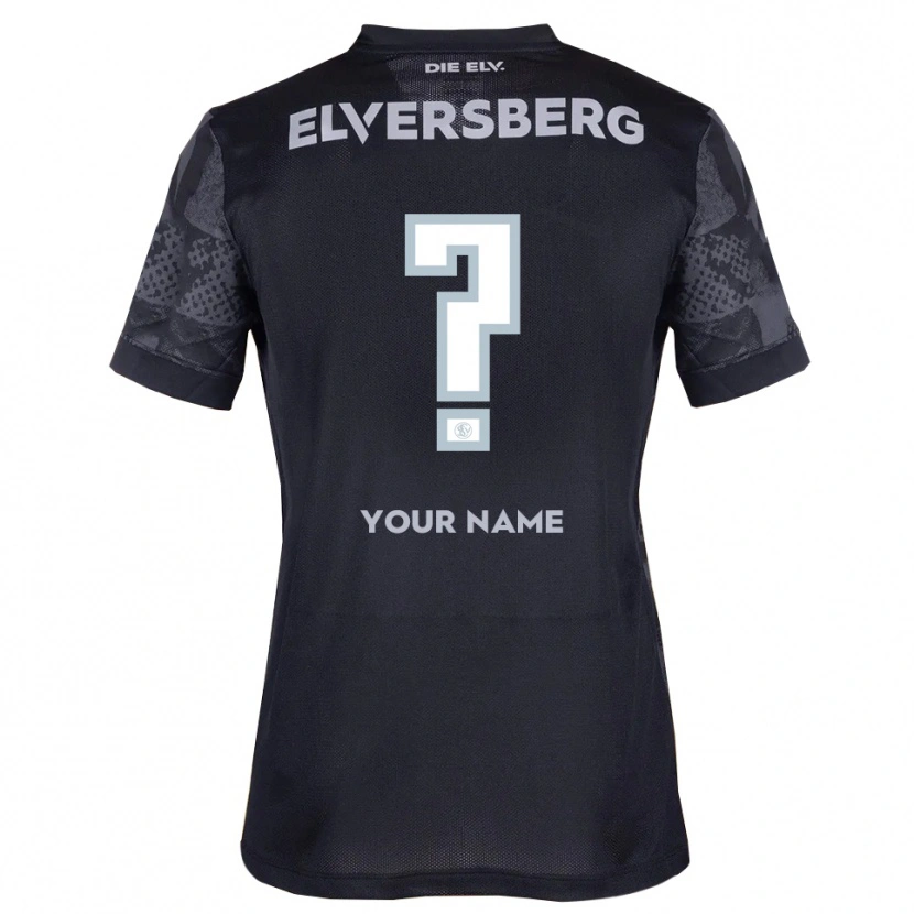 Danxen Kinder Ihren Namen #0 Schwarz Grau Auswärtstrikot Trikot 2025/26 T-Shirt