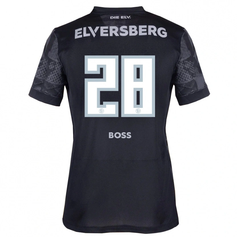 Danxen Kinder Tim Boss #28 Schwarz Grau Auswärtstrikot Trikot 2025/26 T-Shirt