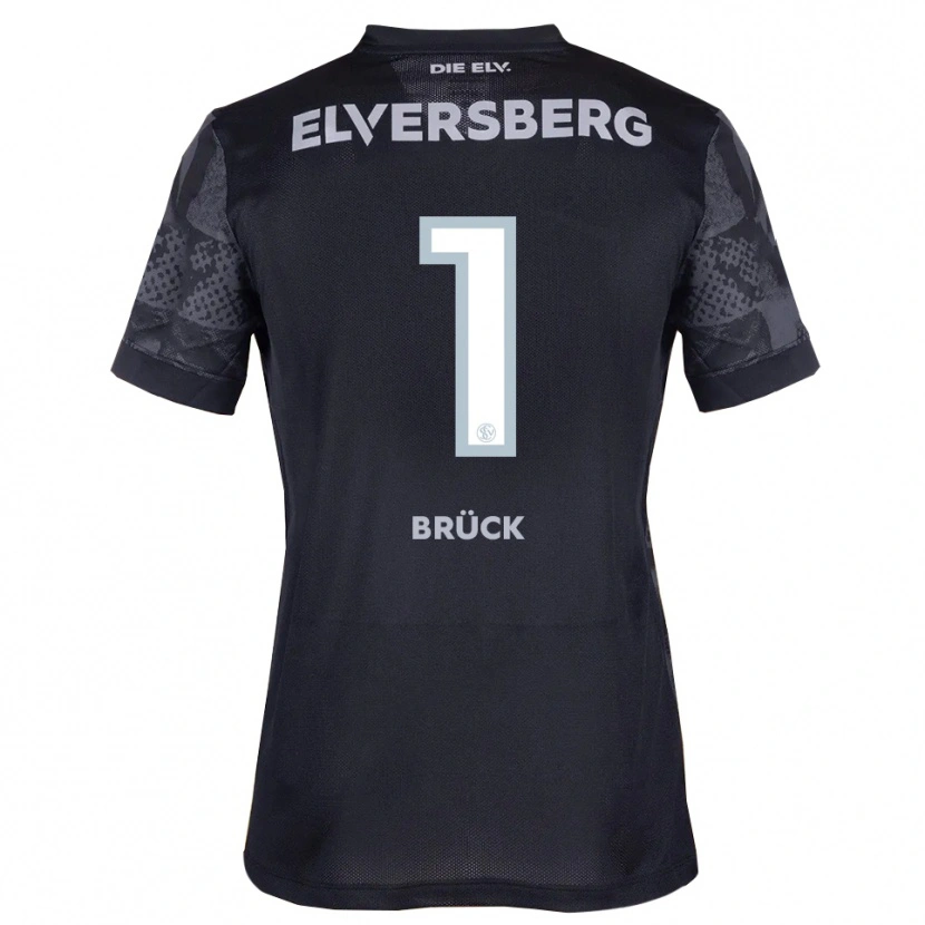 Danxen Kinder Florian Brück #1 Schwarz Grau Auswärtstrikot Trikot 2025/26 T-Shirt