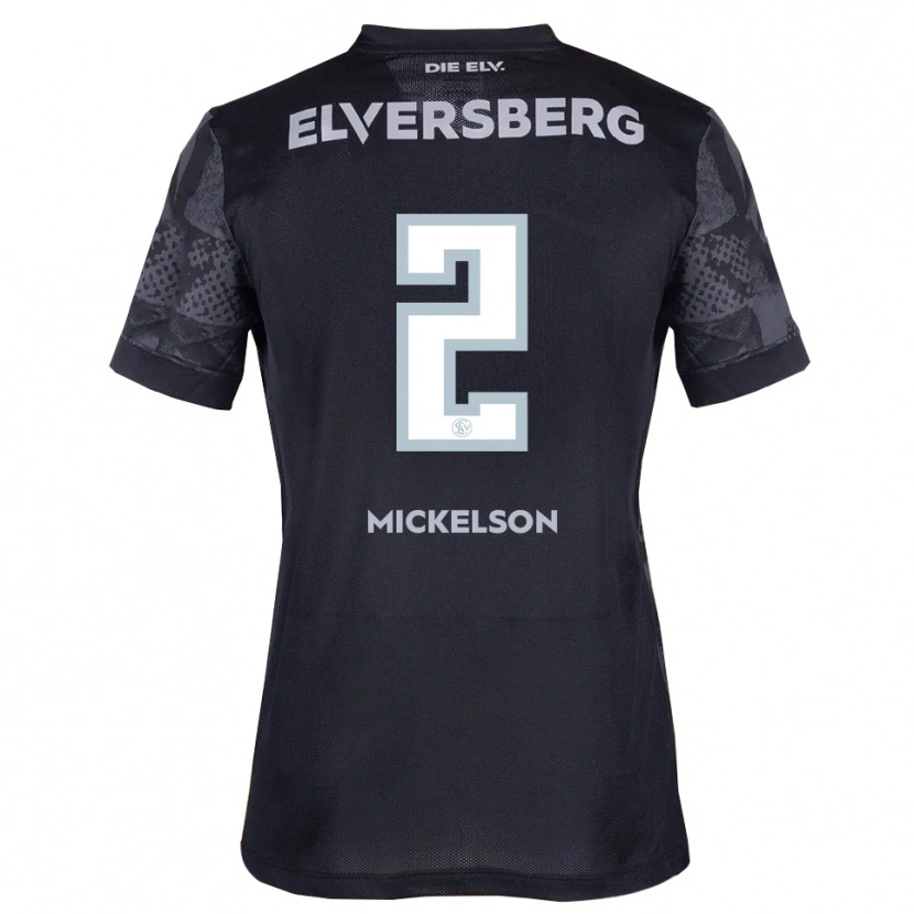Danxen Kinder Nicholas Mickelson #2 Schwarz Grau Auswärtstrikot Trikot 2025/26 T-Shirt