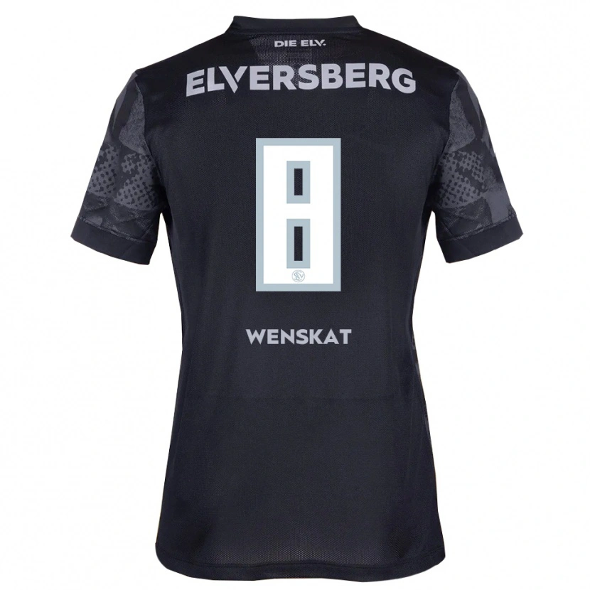 Danxen Kinder Kian Wenskat #8 Schwarz Grau Auswärtstrikot Trikot 2025/26 T-Shirt
