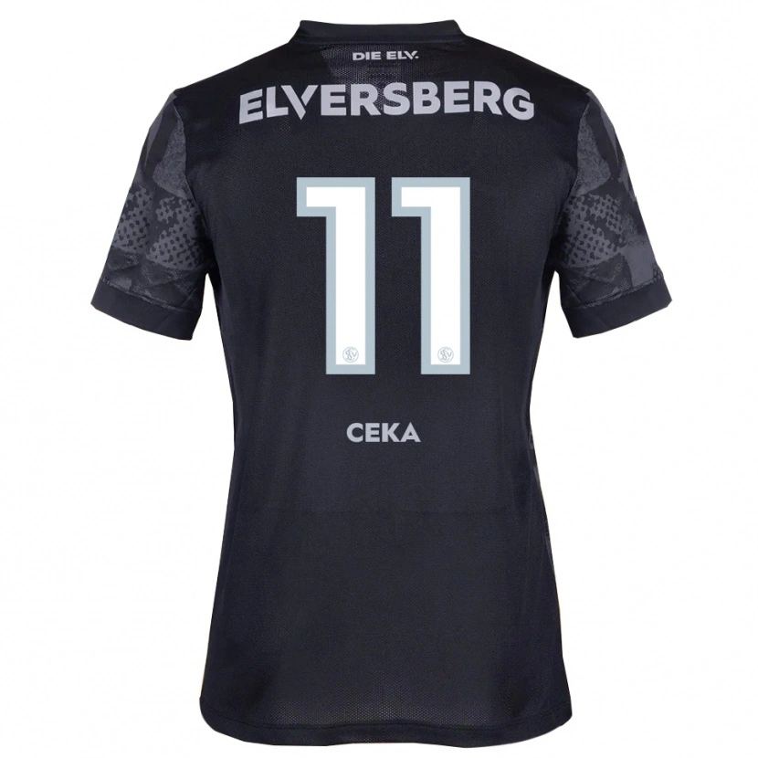 Danxen Kinder Jason Ceka #11 Schwarz Grau Auswärtstrikot Trikot 2025/26 T-Shirt
