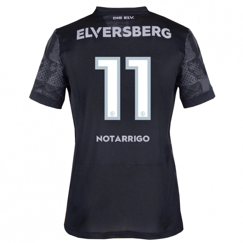 Danxen Kinder Lionel Notarrigo #11 Schwarz Grau Auswärtstrikot Trikot 2025/26 T-Shirt