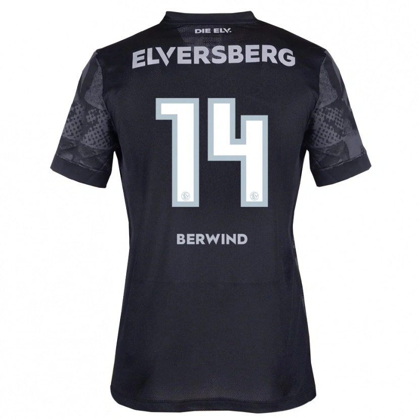 Danxen Kinder Lilli Berwind #14 Schwarz Grau Auswärtstrikot Trikot 2025/26 T-Shirt
