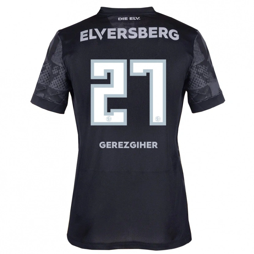 Danxen Kinder Filimon Gerezgiher #27 Schwarz Grau Auswärtstrikot Trikot 2025/26 T-Shirt