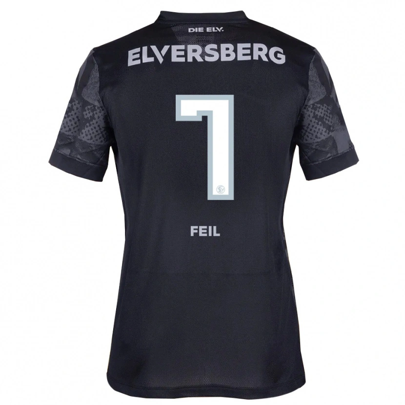 Danxen Kinder Manuel Feil #7 Schwarz Grau Auswärtstrikot Trikot 2025/26 T-Shirt