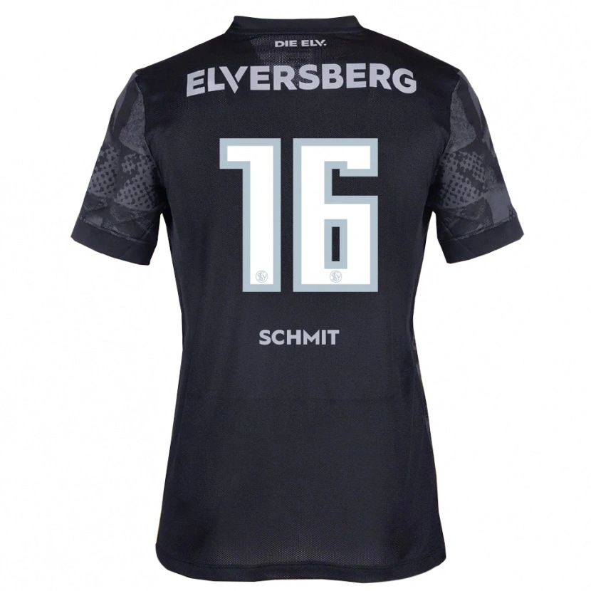 Danxen Kinder Leila Schmit #16 Schwarz Grau Auswärtstrikot Trikot 2025/26 T-Shirt