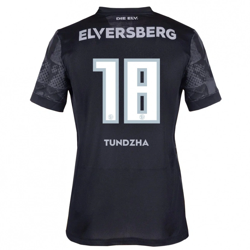 Danxen Kinder Berke Tundzha #18 Schwarz Grau Auswärtstrikot Trikot 2025/26 T-Shirt