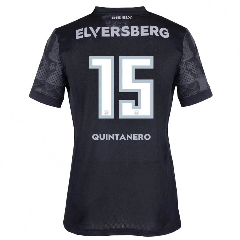 Danxen Kinder Paula Cochlovius Quintanero #15 Schwarz Grau Auswärtstrikot Trikot 2025/26 T-Shirt