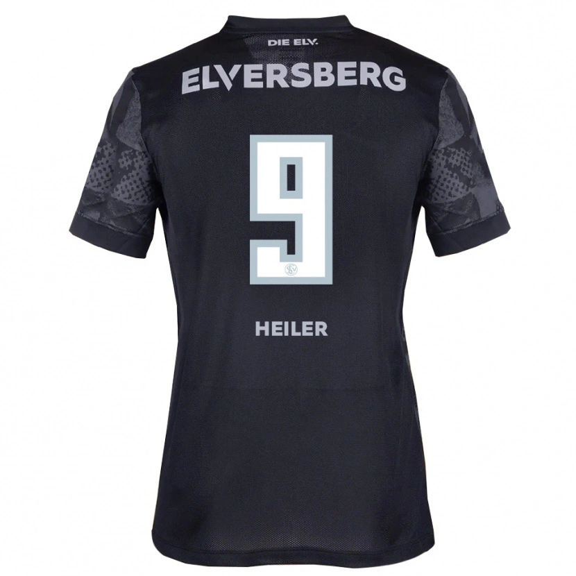 Danxen Kinder Luca Heiler #9 Schwarz Grau Auswärtstrikot Trikot 2025/26 T-Shirt
