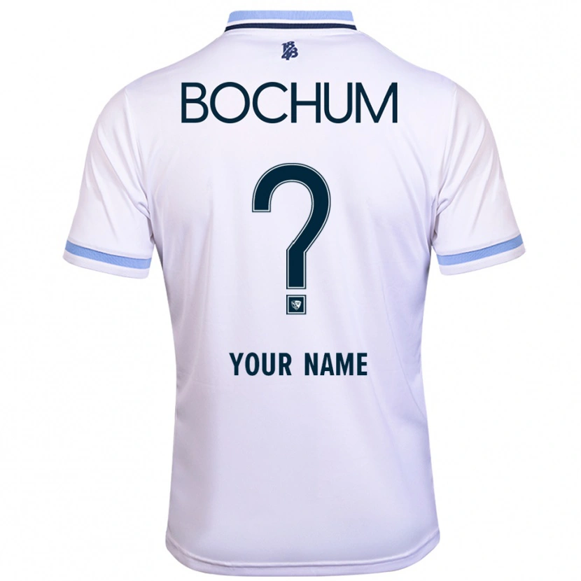 Danxen Kinder Ihren Namen #0 Weiß Himmelblau Auswärtstrikot Trikot 2025/26 T-Shirt