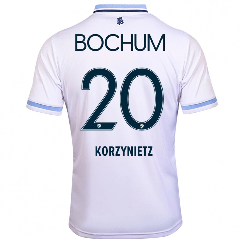 Danxen Kinder Jaden Korzynietz #20 Weiß Himmelblau Auswärtstrikot Trikot 2025/26 T-Shirt