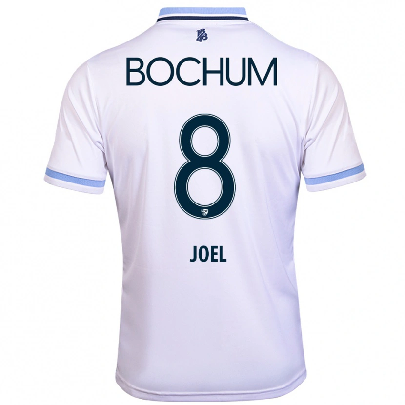 Danxen Kinder Nico Joel #8 Weiß Himmelblau Auswärtstrikot Trikot 2025/26 T-Shirt