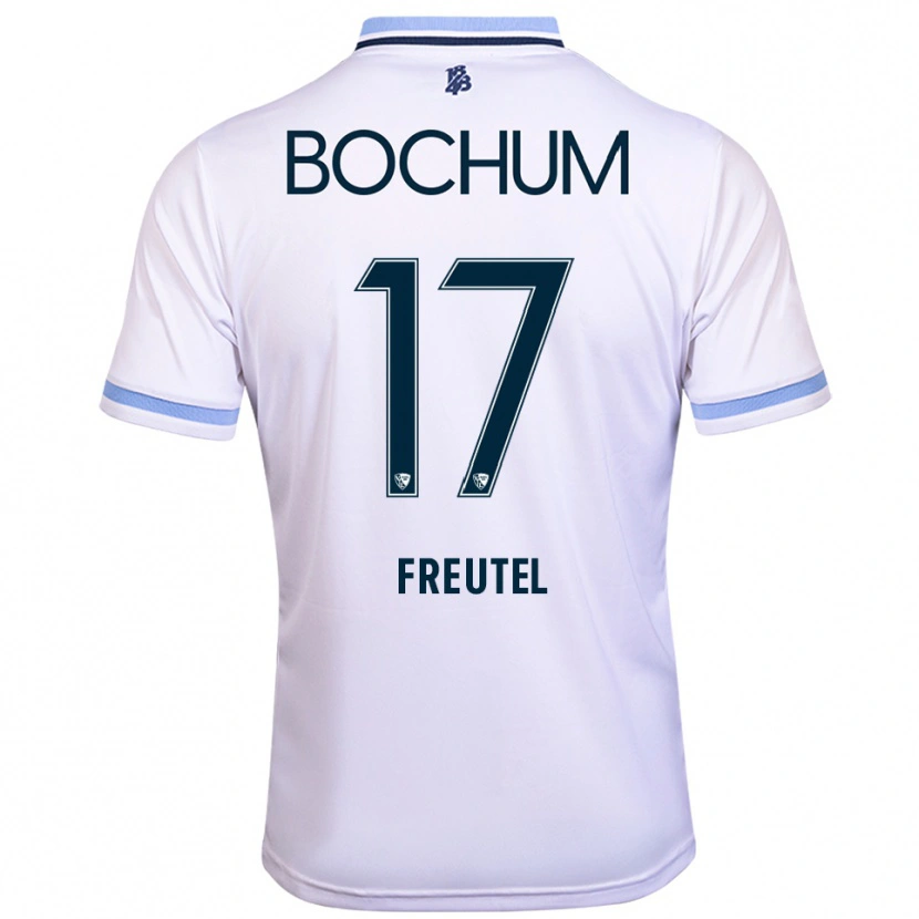 Danxen Kinder Sarah Freutel #17 Weiß Himmelblau Auswärtstrikot Trikot 2025/26 T-Shirt