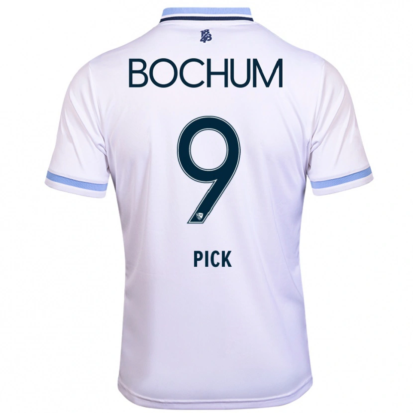 Danxen Kinder Luis Pick #9 Weiß Himmelblau Auswärtstrikot Trikot 2025/26 T-Shirt