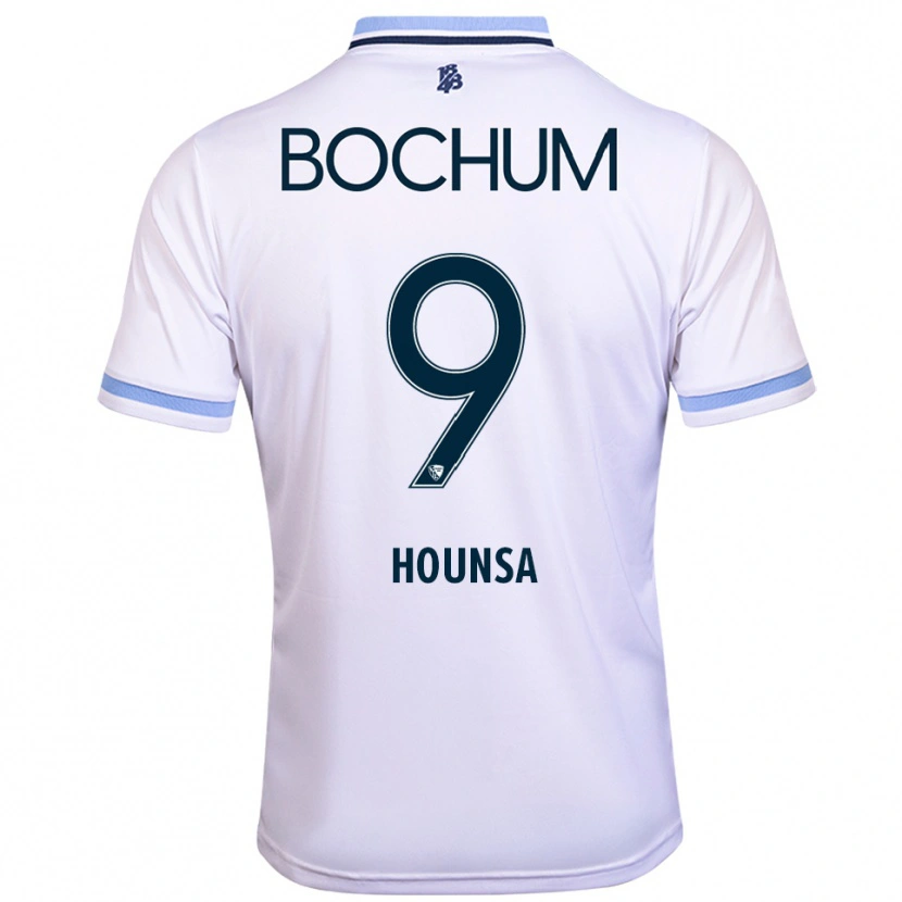 Danxen Kinder Eligius Hounsa #9 Weiß Himmelblau Auswärtstrikot Trikot 2025/26 T-Shirt