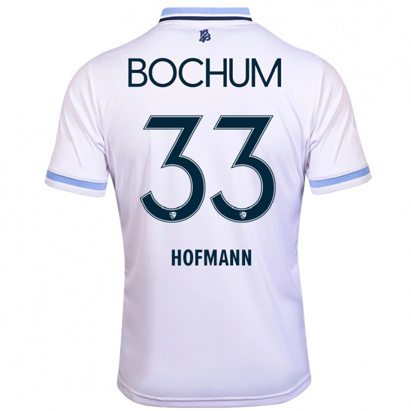 Danxen Kinder Philipp Hofmann #33 Weiß Himmelblau Auswärtstrikot Trikot 2025/26 T-Shirt