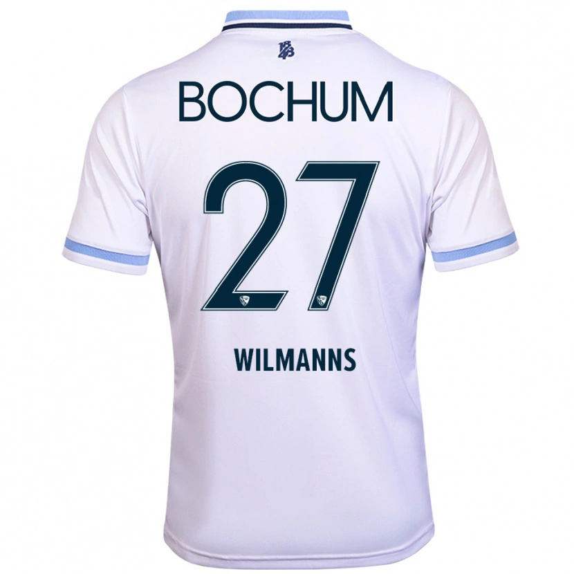 Danxen Kinder Anjo Wilmanns #27 Weiß Himmelblau Auswärtstrikot Trikot 2025/26 T-Shirt