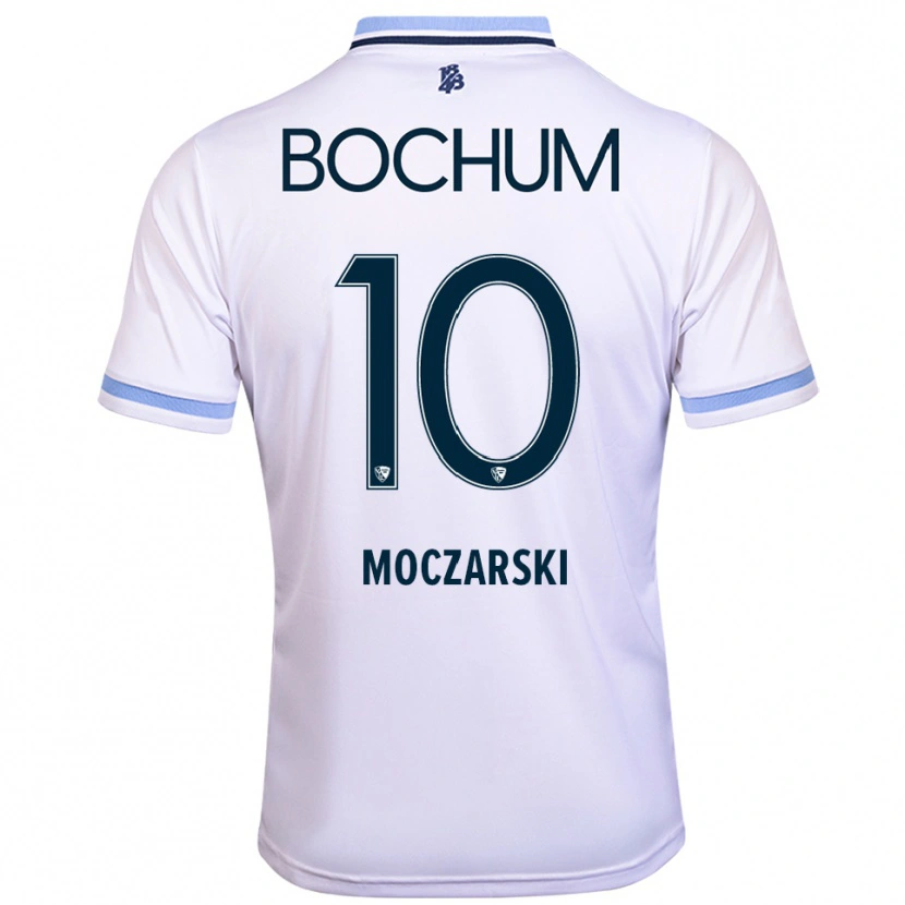 Danxen Kinder Anna Moczarski #10 Weiß Himmelblau Auswärtstrikot Trikot 2025/26 T-Shirt