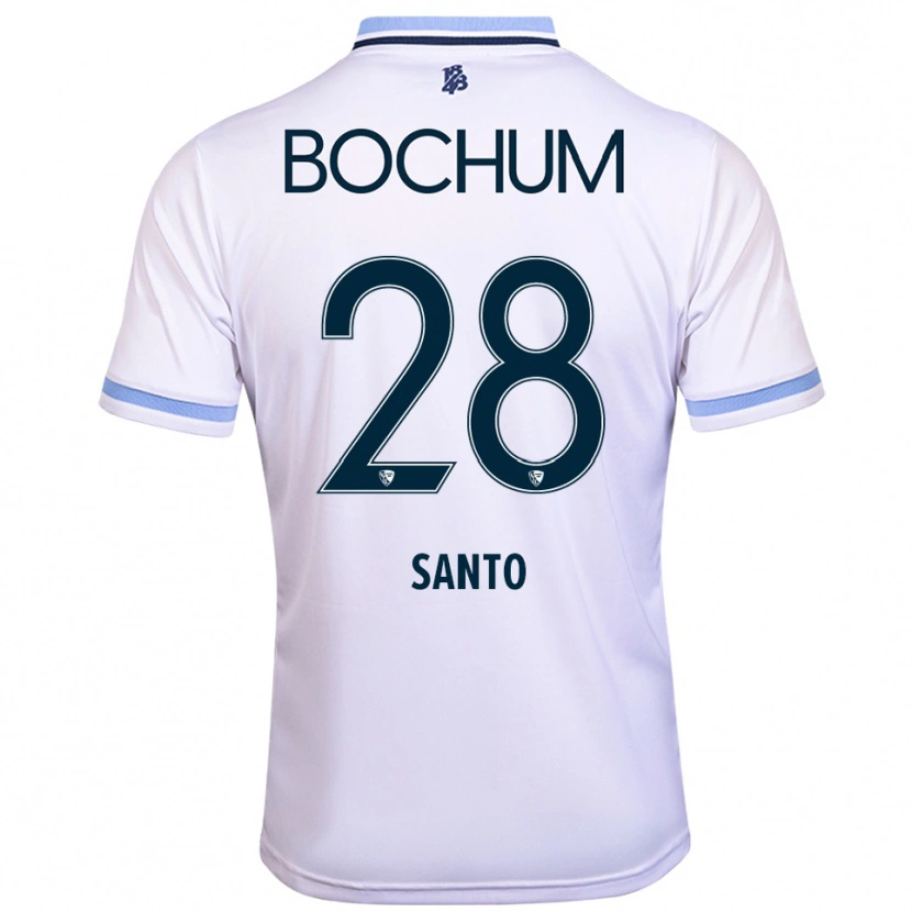 Danxen Kinder Lumiere Santo #28 Weiß Himmelblau Auswärtstrikot Trikot 2025/26 T-Shirt