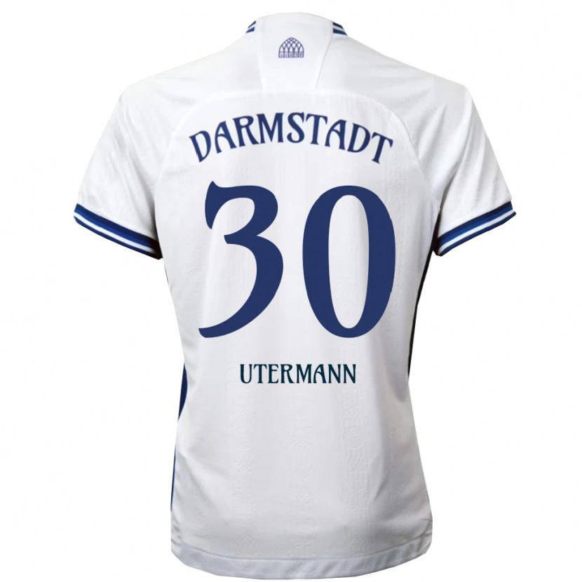 Danxen Kinder Anton Utermann #30 Weiß Blau Auswärtstrikot Trikot 2025/26 T-Shirt