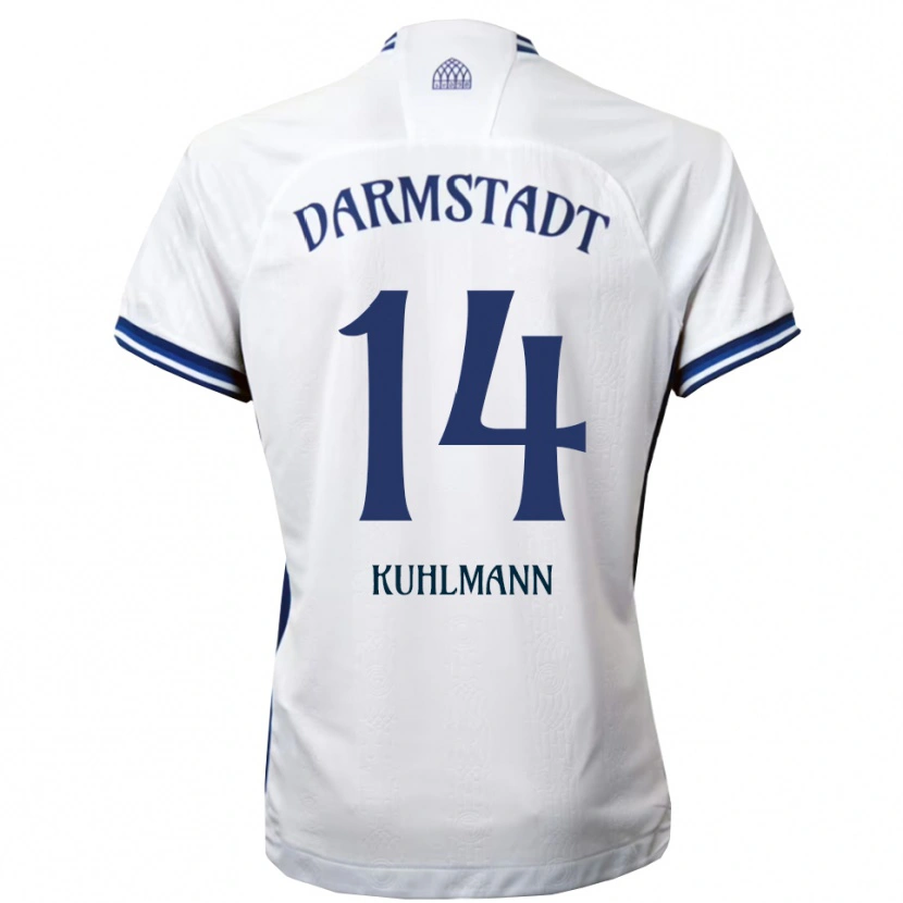 Danxen Kinder Marcel Kuhlmann #14 Weiß Blau Auswärtstrikot Trikot 2025/26 T-Shirt