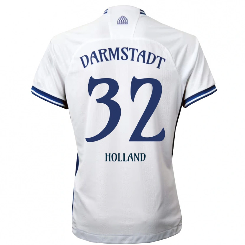 Danxen Kinder Fabian Holland #32 Weiß Blau Auswärtstrikot Trikot 2025/26 T-Shirt
