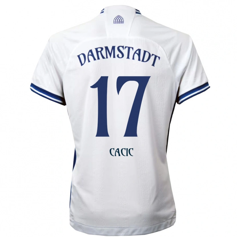 Danxen Kinder Antonio Cacic #17 Weiß Blau Auswärtstrikot Trikot 2025/26 T-Shirt