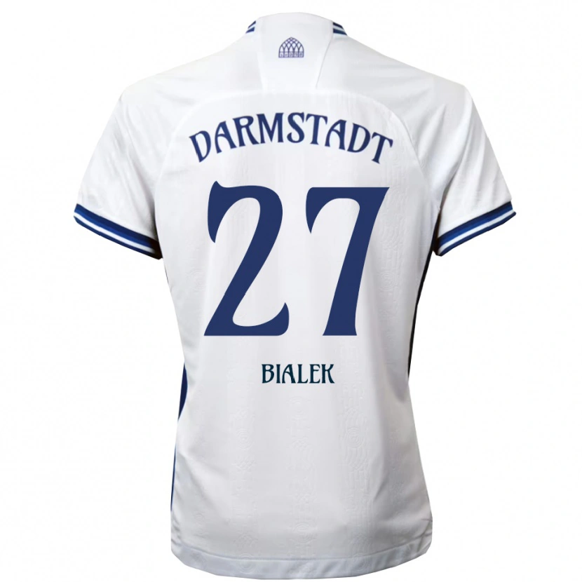 Danxen Kinder Bartosz Bialek #27 Weiß Blau Auswärtstrikot Trikot 2025/26 T-Shirt