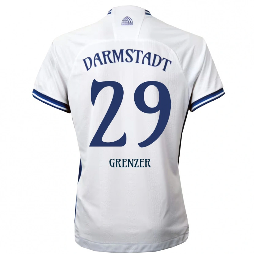 Danxen Kinder Mika Grenzer #29 Weiß Blau Auswärtstrikot Trikot 2025/26 T-Shirt