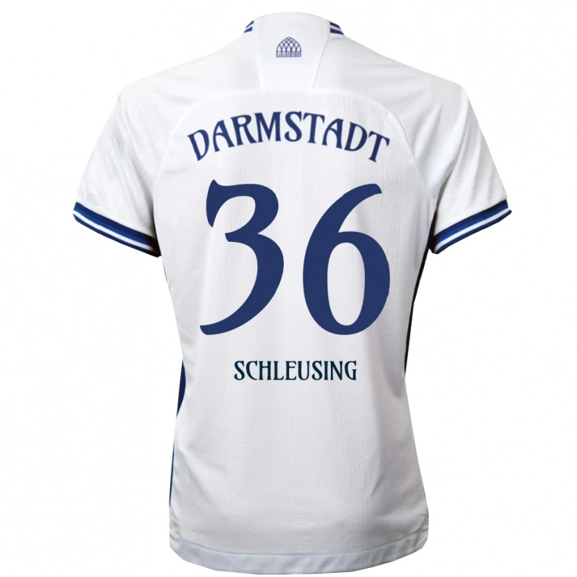 Danxen Kinder Lenox Schleusing #36 Weiß Blau Auswärtstrikot Trikot 2025/26 T-Shirt