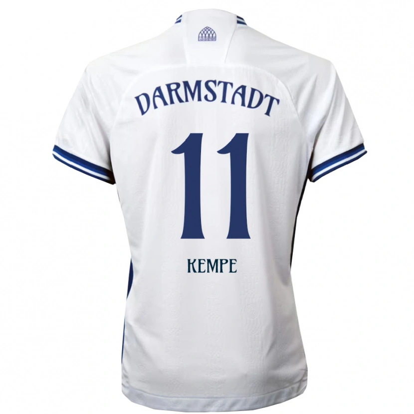 Danxen Kinder Tobias Kempe #11 Weiß Blau Auswärtstrikot Trikot 2025/26 T-Shirt