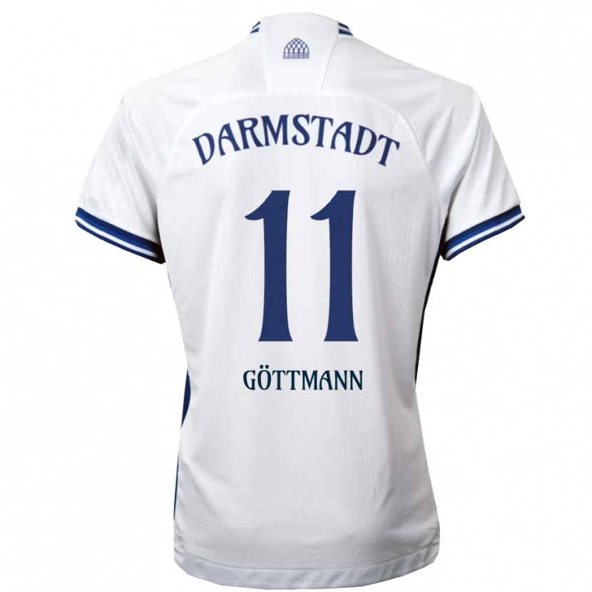 Danxen Kinder Levin Göttmann #11 Weiß Blau Auswärtstrikot Trikot 2025/26 T-Shirt