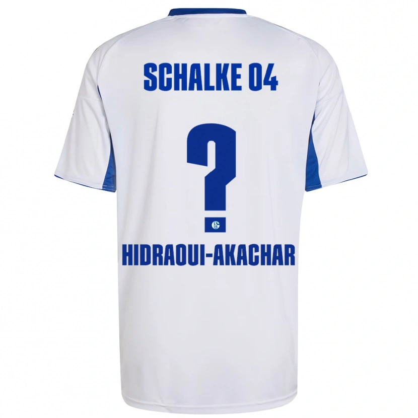 Danxen Kinder Yassin Hidraoui-Akachar #0 Weiß Blau Auswärtstrikot Trikot 2025/26 T-Shirt