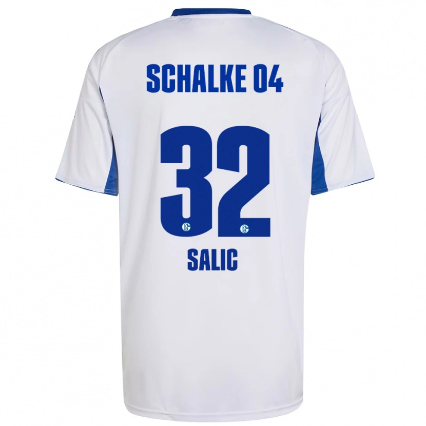 Danxen Kinder Dana Salic #32 Weiß Blau Auswärtstrikot Trikot 2025/26 T-Shirt