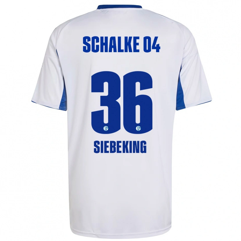 Danxen Kinder Johannes Siebeking #36 Weiß Blau Auswärtstrikot Trikot 2025/26 T-Shirt