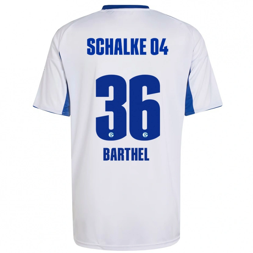 Danxen Kinder Niklas Barthel #36 Weiß Blau Auswärtstrikot Trikot 2025/26 T-Shirt