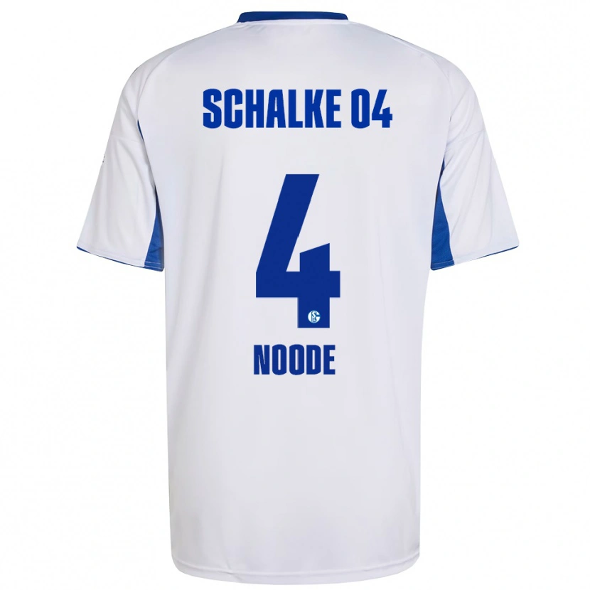 Danxen Kinder Steve Noode #4 Weiß Blau Auswärtstrikot Trikot 2025/26 T-Shirt