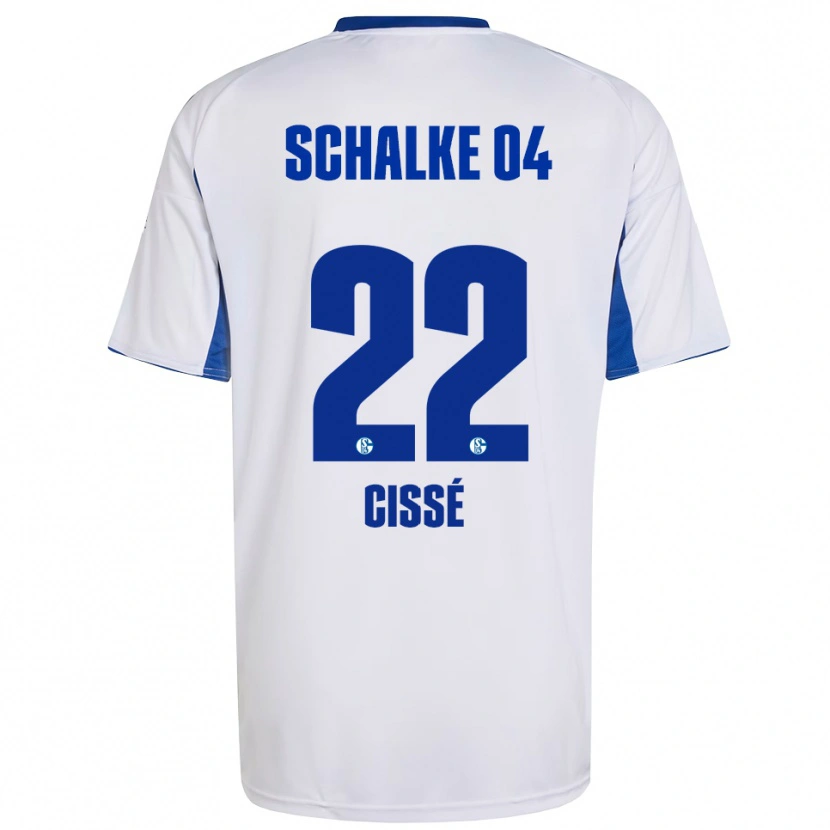 Danxen Kinder Ibrahima Cissé #22 Weiß Blau Auswärtstrikot Trikot 2025/26 T-Shirt