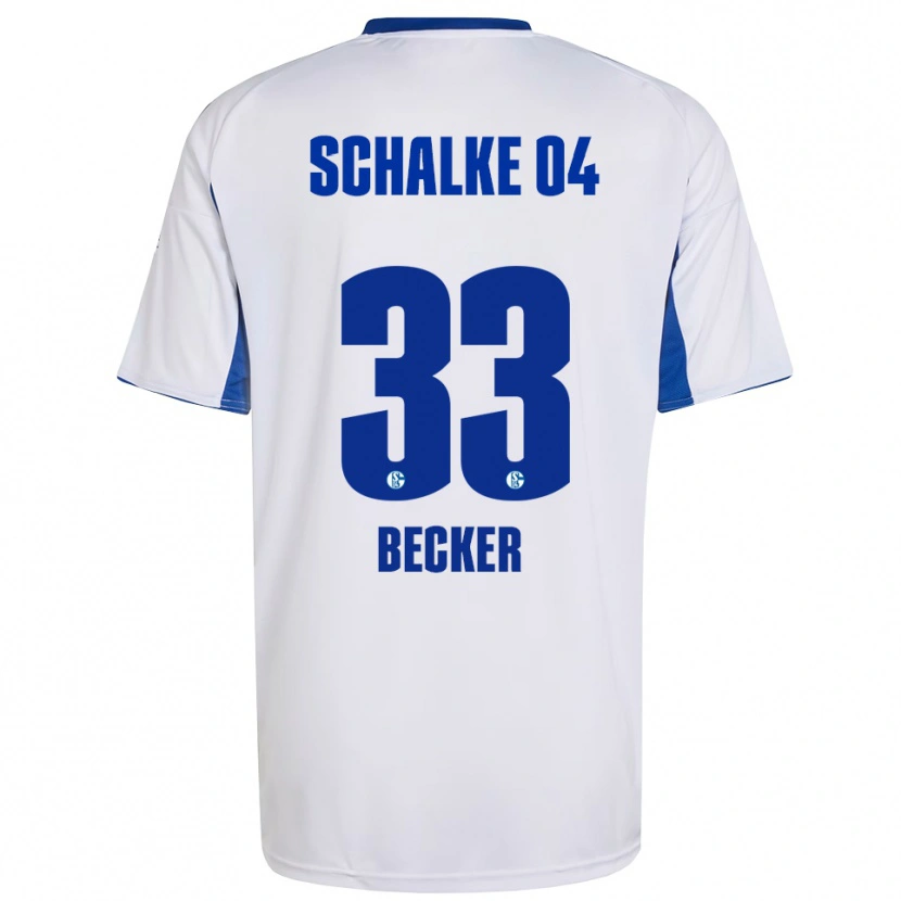 Danxen Kinder Vitalie Becker #33 Weiß Blau Auswärtstrikot Trikot 2025/26 T-Shirt