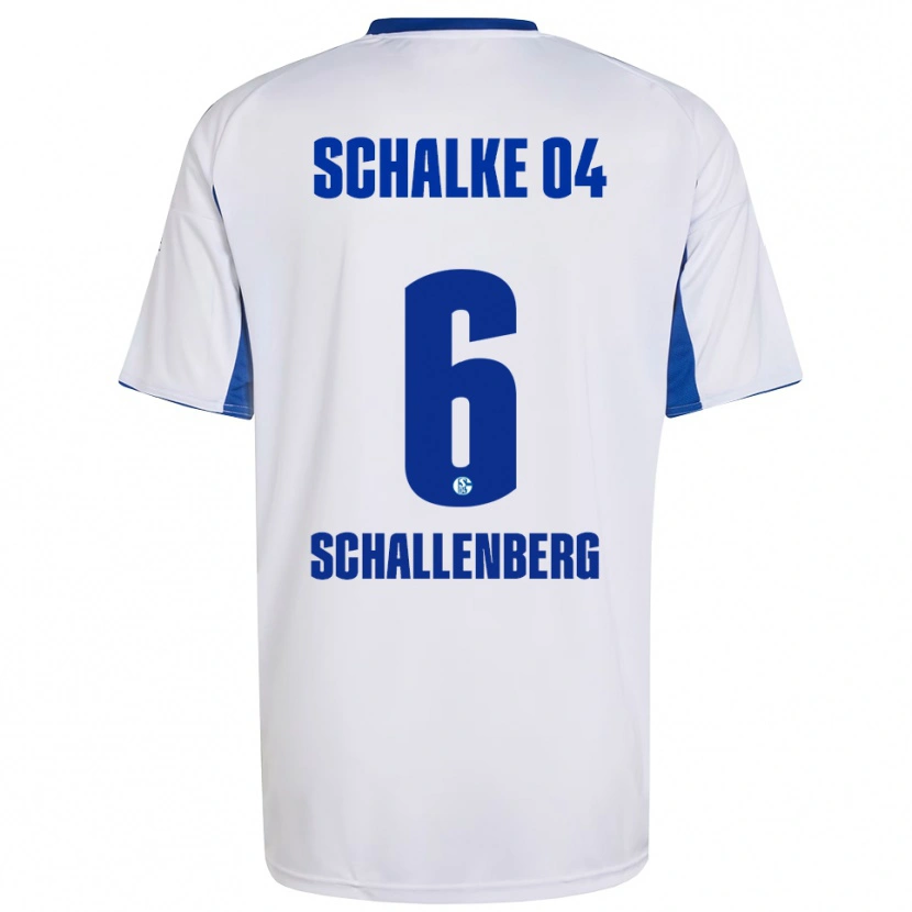 Danxen Kinder Ron Schallenberg #6 Weiß Blau Auswärtstrikot Trikot 2025/26 T-Shirt
