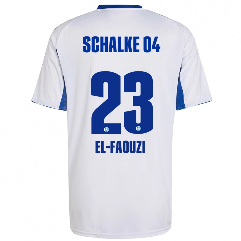 Danxen Kinder Soufiane El-Faouzi #23 Weiß Blau Auswärtstrikot Trikot 2025/26 T-Shirt