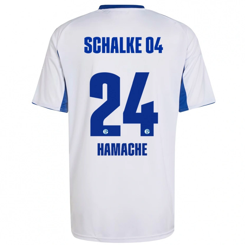 Danxen Kinder Ilyes Hamache #24 Weiß Blau Auswärtstrikot Trikot 2025/26 T-Shirt