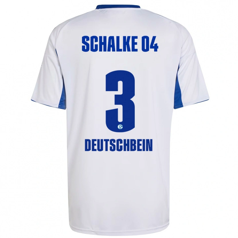 Danxen Kinder Lasse Deutschbein #3 Weiß Blau Auswärtstrikot Trikot 2025/26 T-Shirt